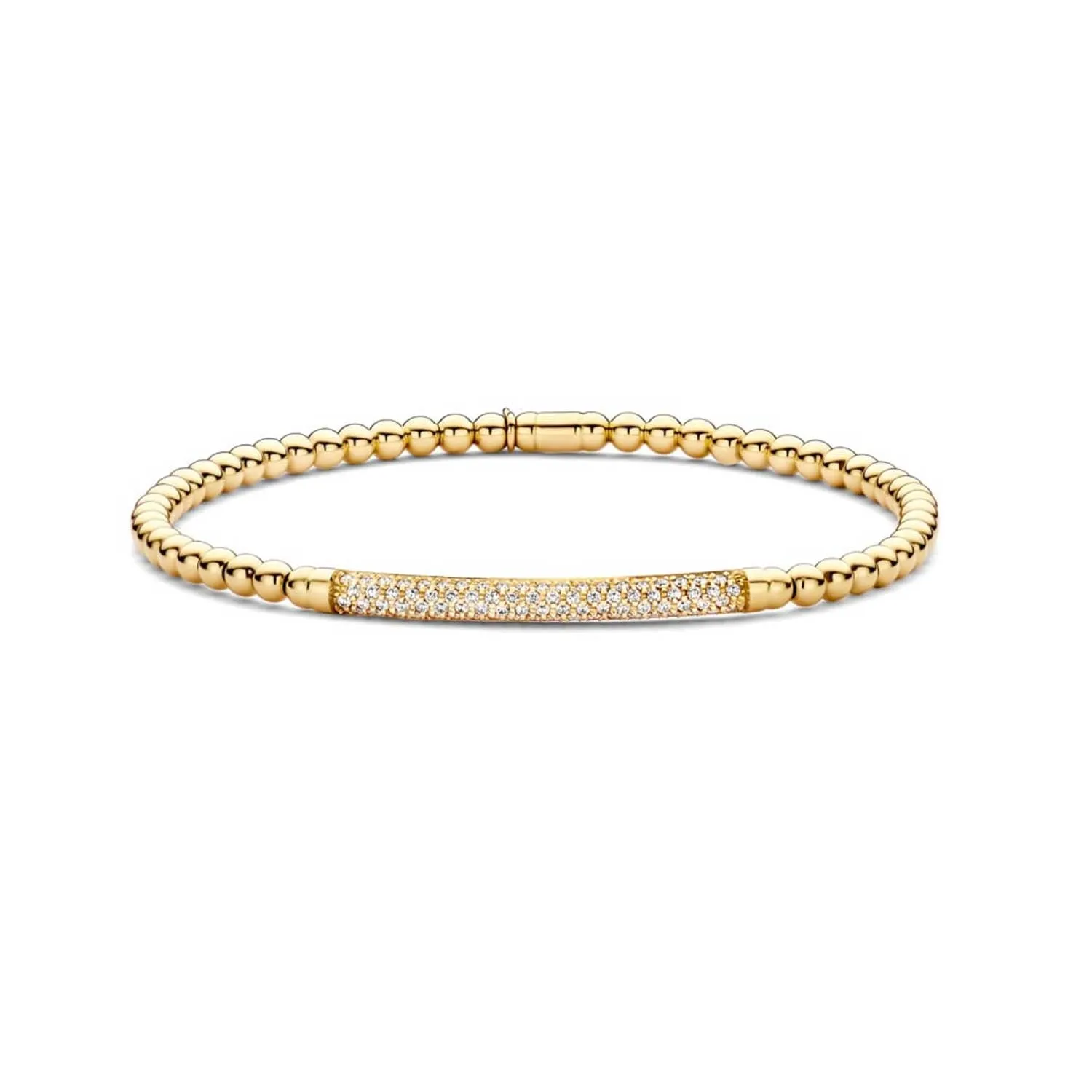 0.32ctw, 18K Yellow Gold Tresore Stretch Bracelet
