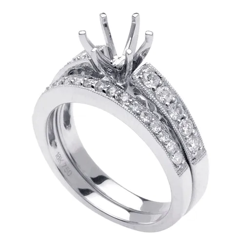 0.35ct 14K or 18K White Gold Diamond Ring