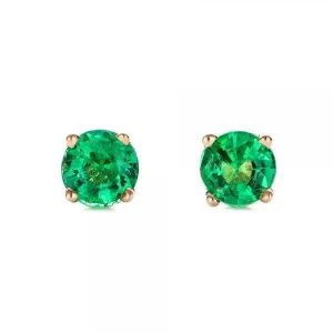 0.50 carat natural emerald stud earrings