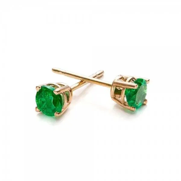 0.50 carat natural emerald stud earrings