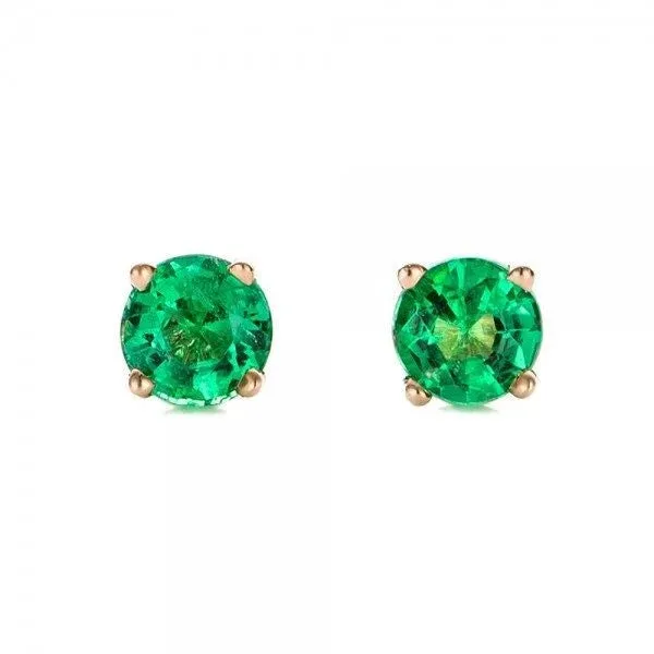 0.50 carat natural emerald stud earrings