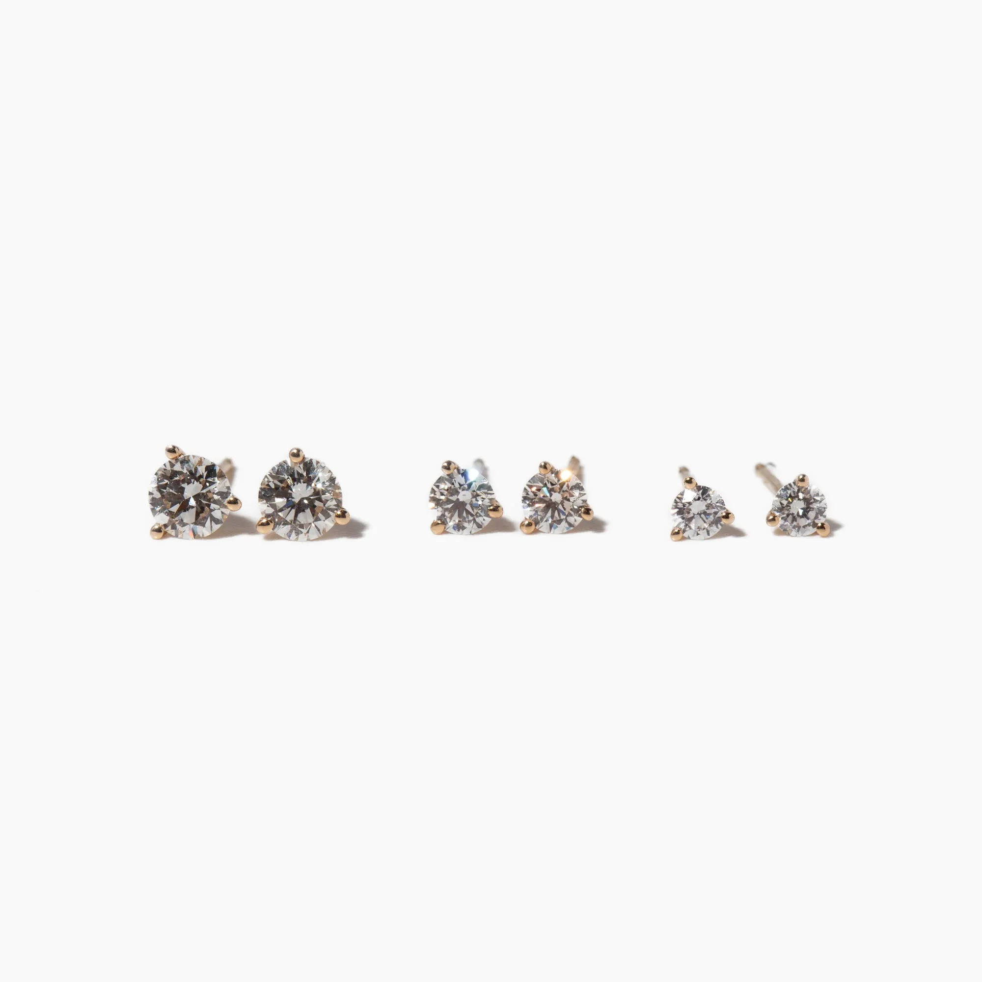 0.50 tcw Three-Prong Diamond Solitaire Studs