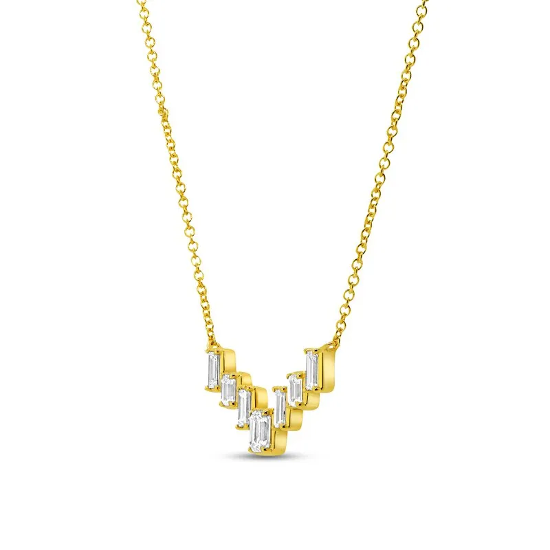 0.61ctw Diamond Bar Necklace