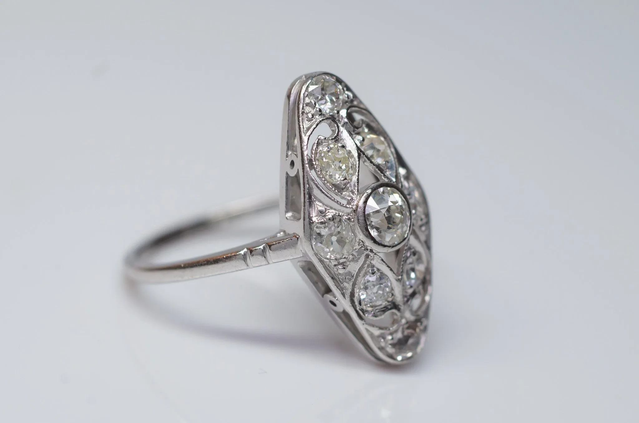 0.68CTW EDWARDIAN OLD CUT DIAMOND RING IN PLATINUM