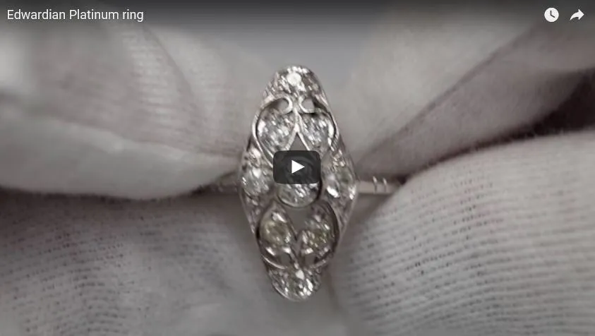 0.68CTW EDWARDIAN OLD CUT DIAMOND RING IN PLATINUM