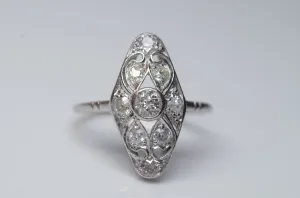 0.68CTW EDWARDIAN OLD CUT DIAMOND RING IN PLATINUM