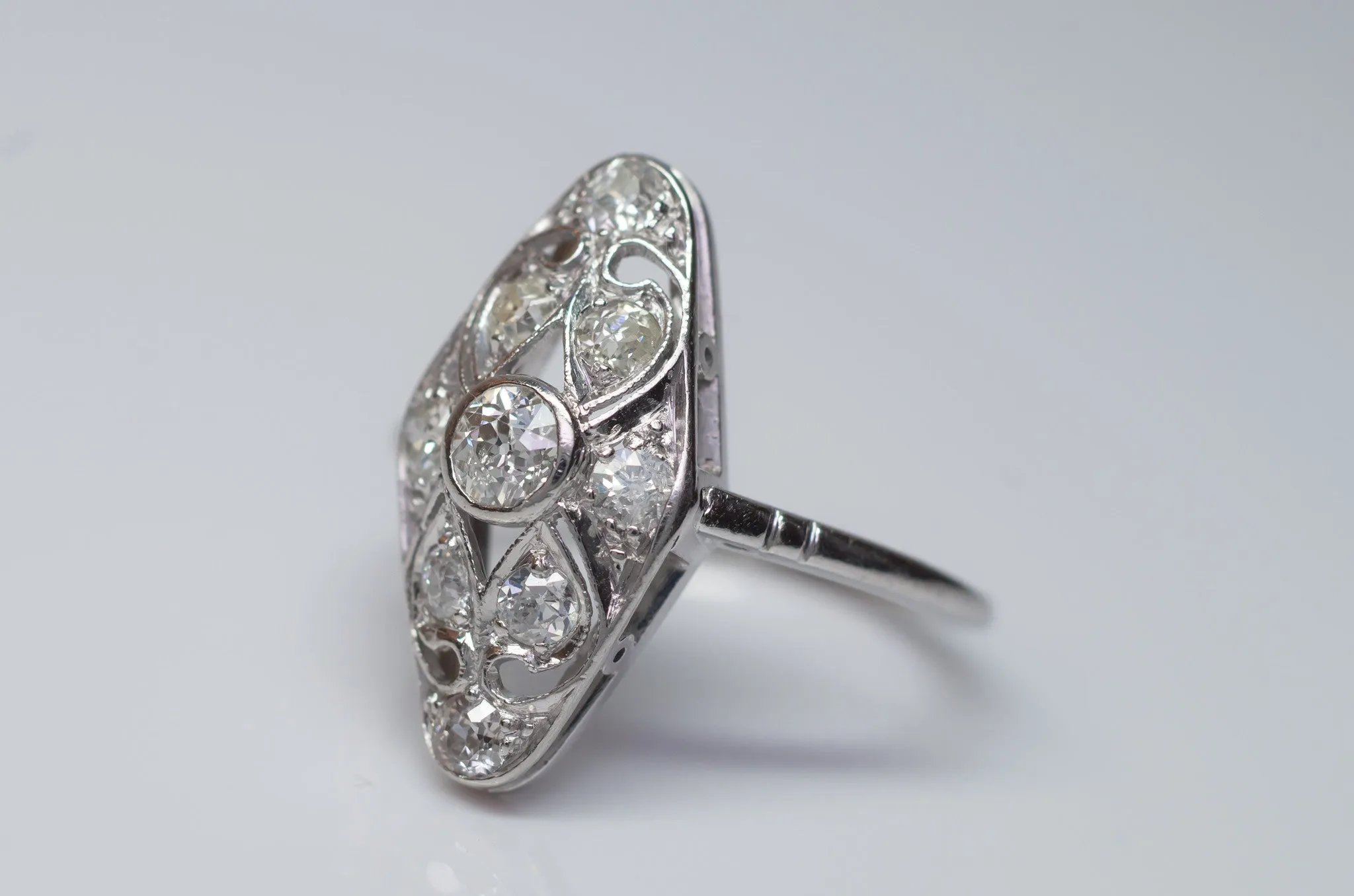 0.68CTW EDWARDIAN OLD CUT DIAMOND RING IN PLATINUM