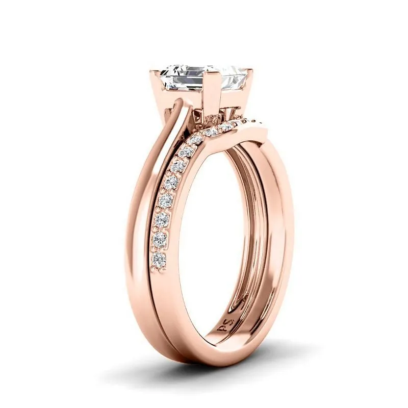 0.70-3.20 CT Round & Ascher Cut Lab Grown Diamonds - Bridal Set