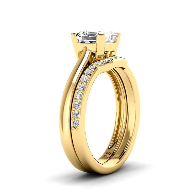 0.70-3.20 CT Round & Ascher Cut Lab Grown Diamonds - Bridal Set