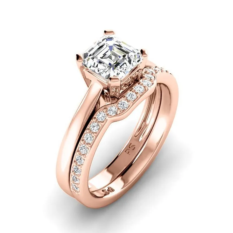 0.70-3.20 CT Round & Ascher Cut Lab Grown Diamonds - Bridal Set