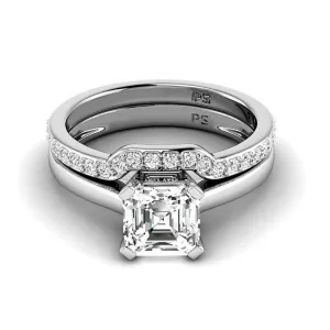 0.70-3.20 CT Round & Ascher Cut Lab Grown Diamonds - Bridal Set