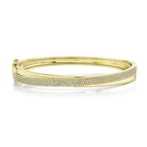 0.71CT DIAMOND PAVE BANGLE