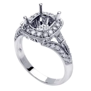 0.74ct 14K or 18K White Gold Diamond Ring