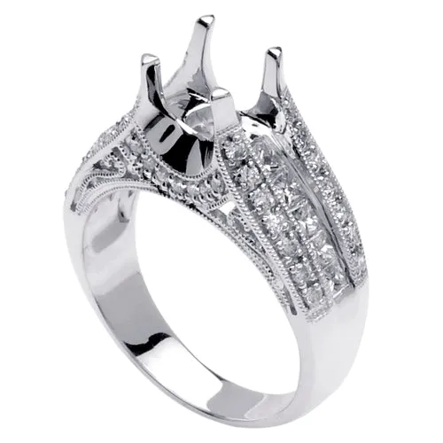 0.85ct 14K or 18K White Gold Diamond Ring