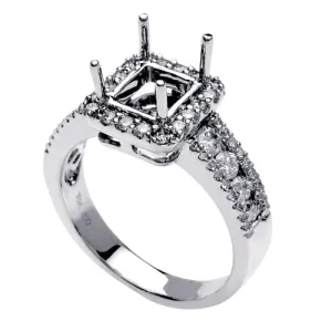 0.90ct 14K or 18K White Gold Diamond Ring