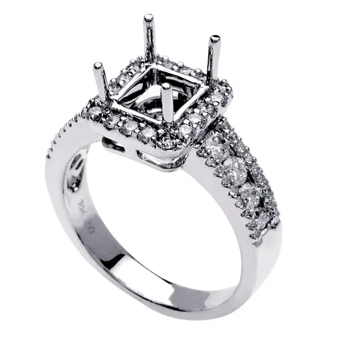 0.90ct 14K or 18K White Gold Diamond Ring