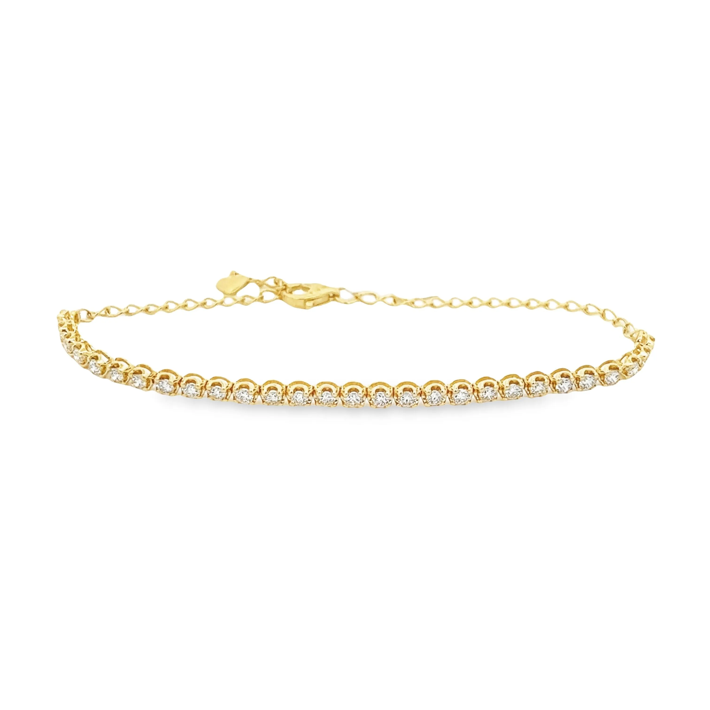 1.00ct 14k Yellow Gold Diamond Bracelet
