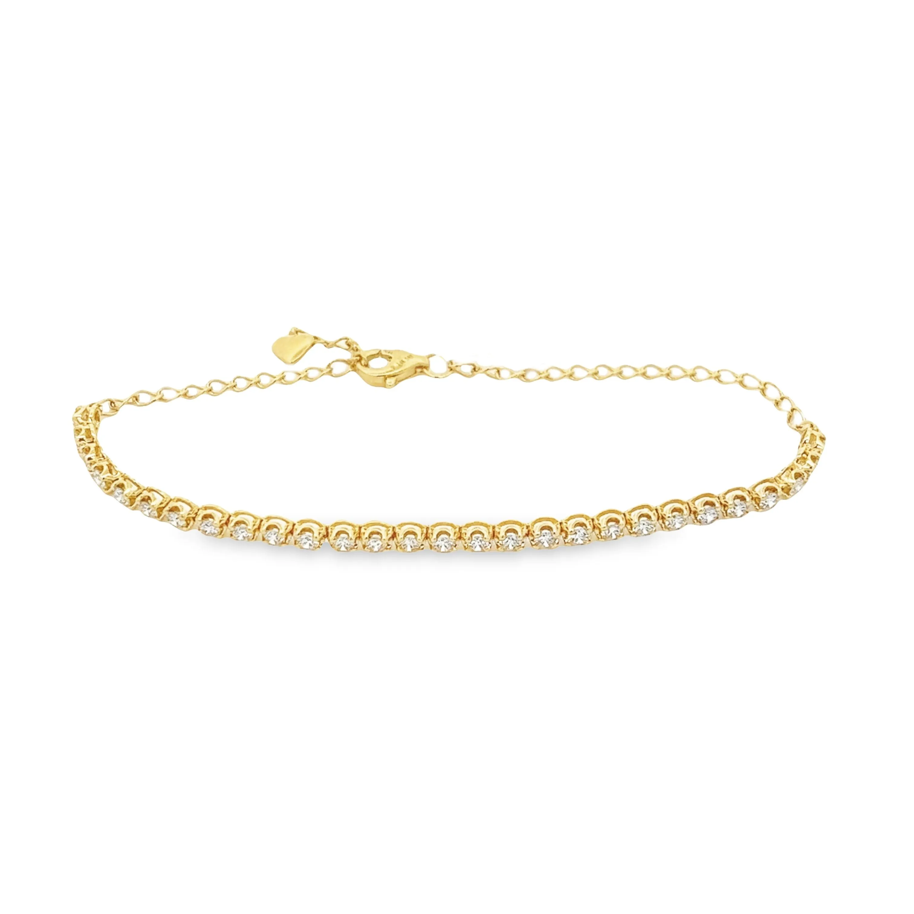 1.00ct 14k Yellow Gold Diamond Bracelet