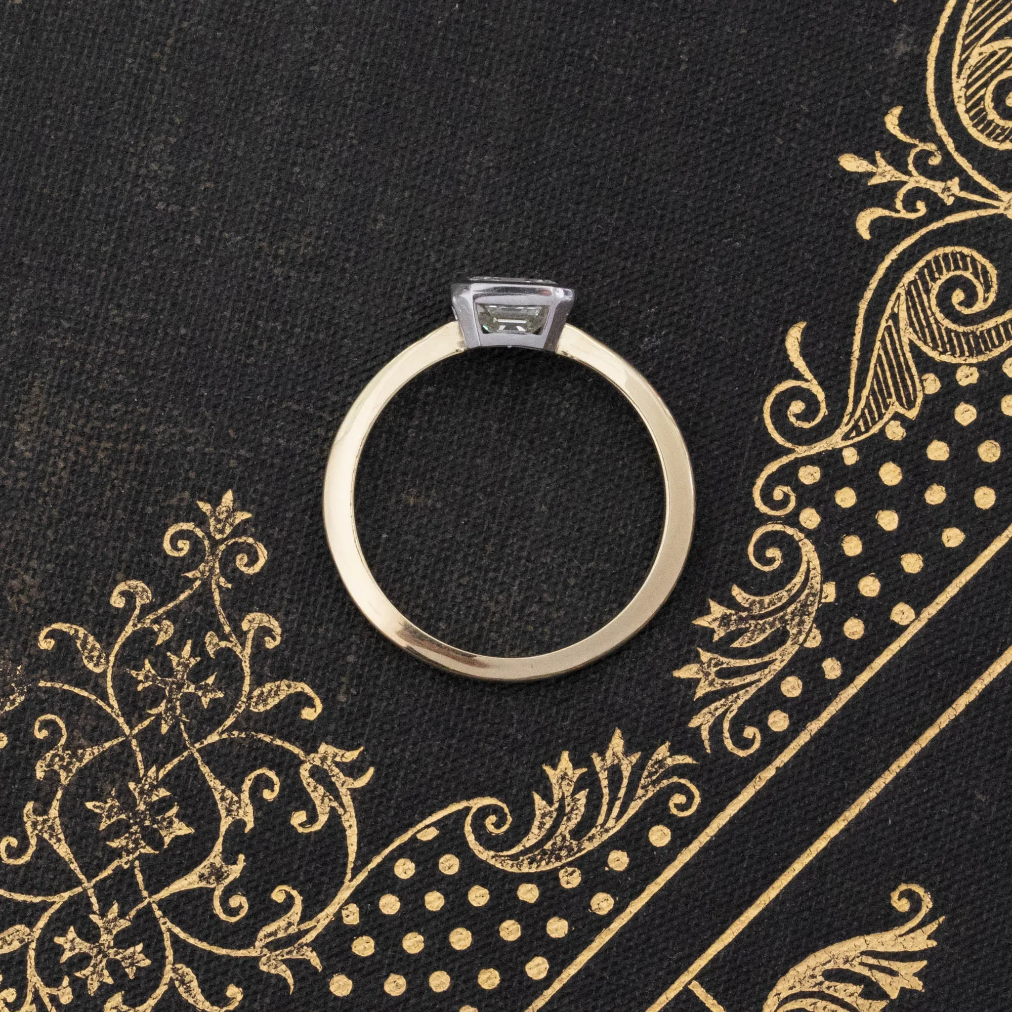 1.08ct Asscher Cut Diamond Solitaire, GIA M