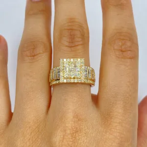 10K Lovely Diamond Baguette Ring