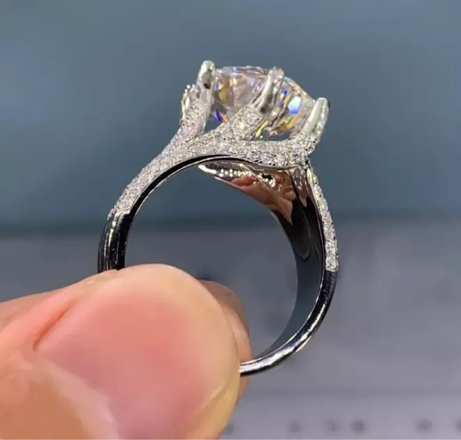 10mm 7.4g Cubic Zirconia Engagement/Wedding Ring Women's Size 6