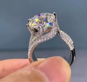 10mm 7.4g Cubic Zirconia Engagement/Wedding Ring Women's Size 6