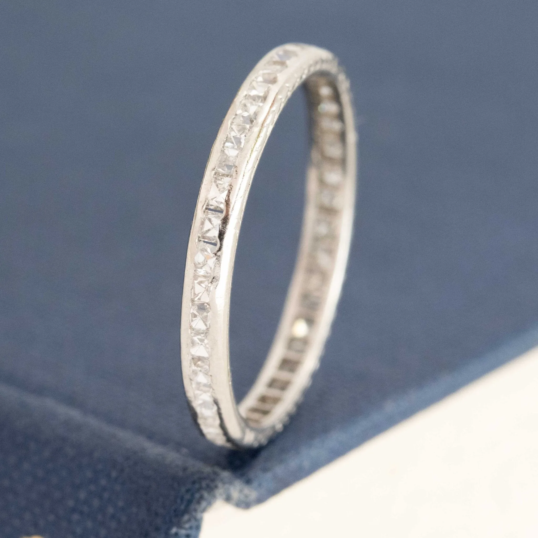 1.10ctw Antique French Cut Diamond Channel Set Band