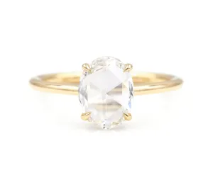 1.15-Carat Rose Cut Oval Solitaire