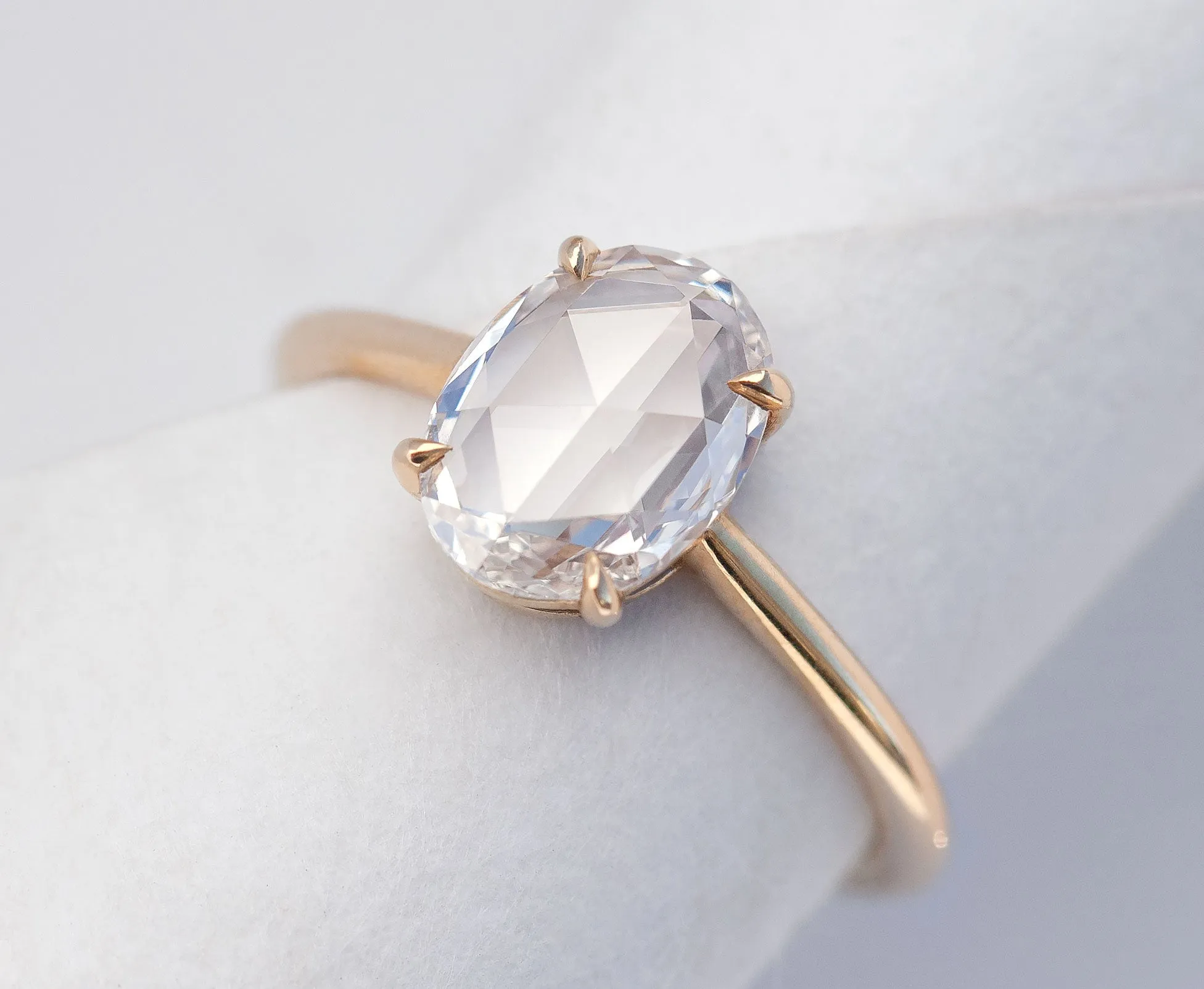 1.15-Carat Rose Cut Oval Solitaire