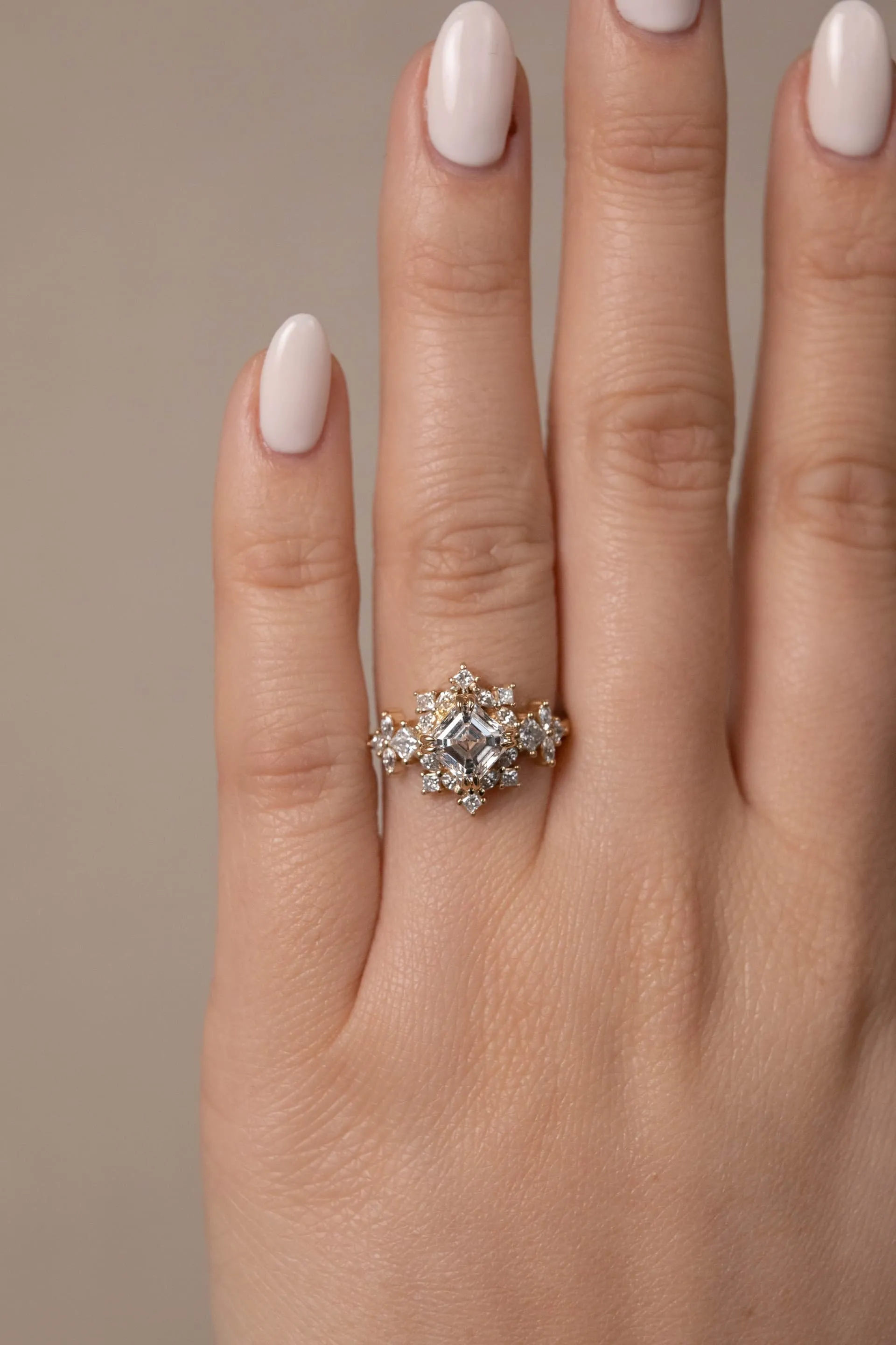 1.20 CT - 3.50 CT Asscher Cut Vintage Diamond Engagement Ring