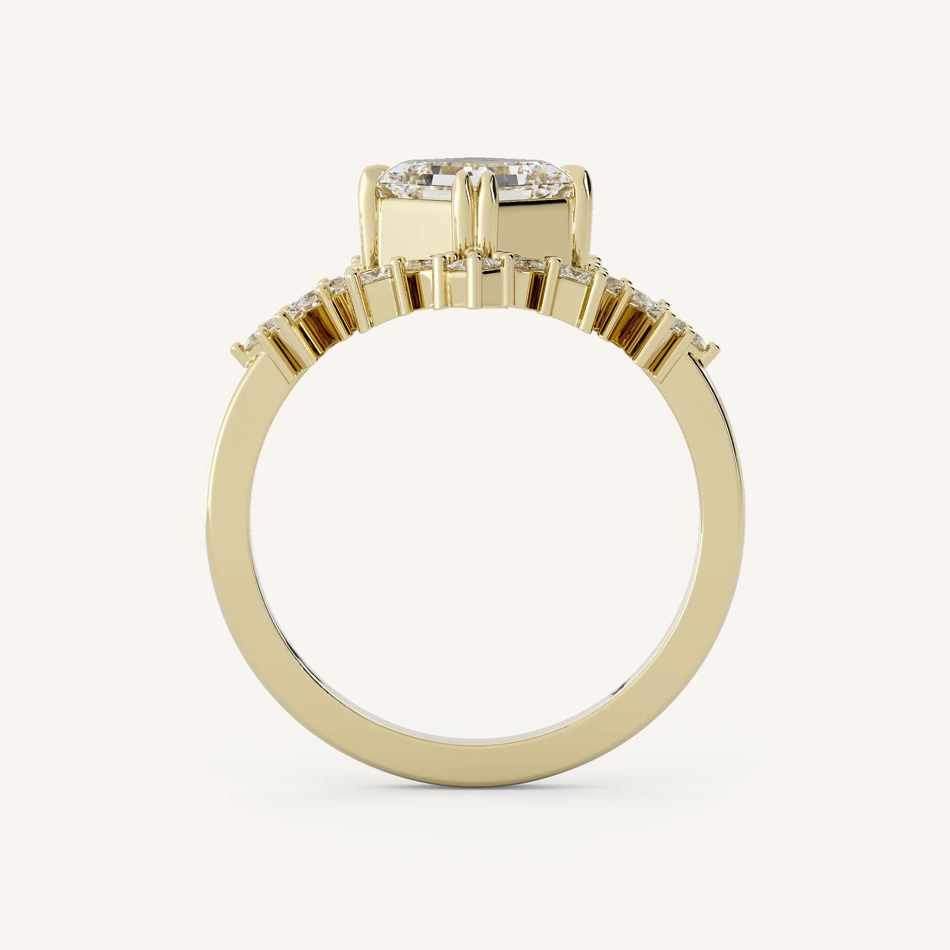 1.20 CT - 3.50 CT Asscher Cut Vintage Diamond Engagement Ring