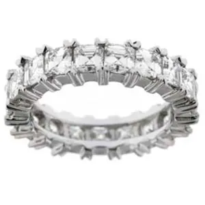 14k Asscher Cut Lab Granwn Diamond Eternity Band (4.75.cts.tw)