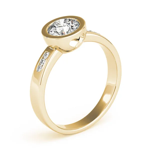 14K Channel Set / Channel Set Center Engagement Ring