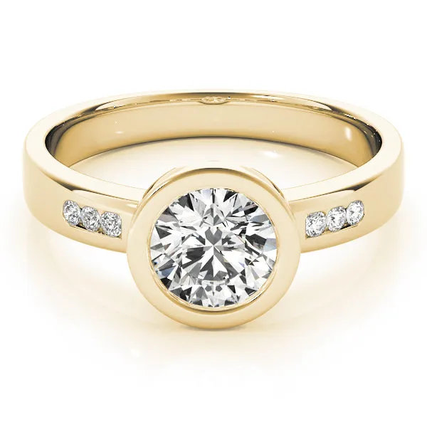 14K Channel Set / Channel Set Center Engagement Ring