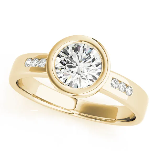 14K Channel Set / Channel Set Center Engagement Ring