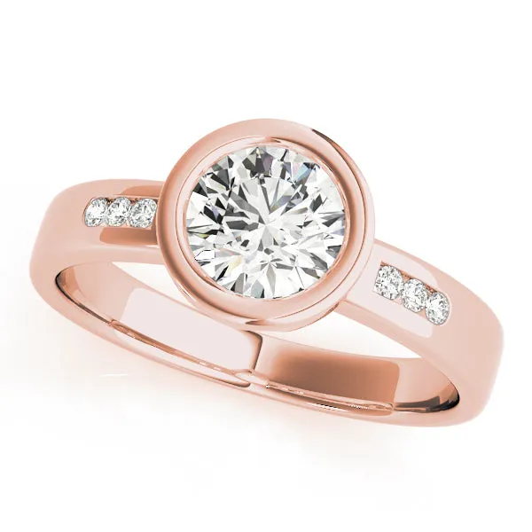 14K Channel Set / Channel Set Center Engagement Ring