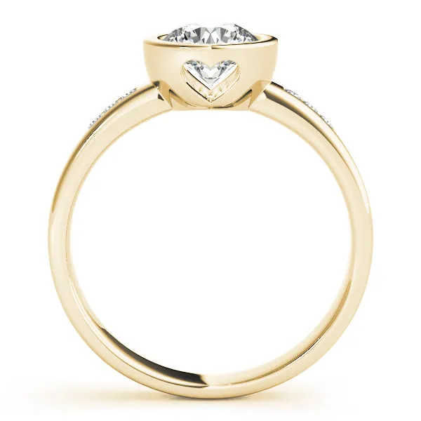 14K Channel Set / Channel Set Center Engagement Ring