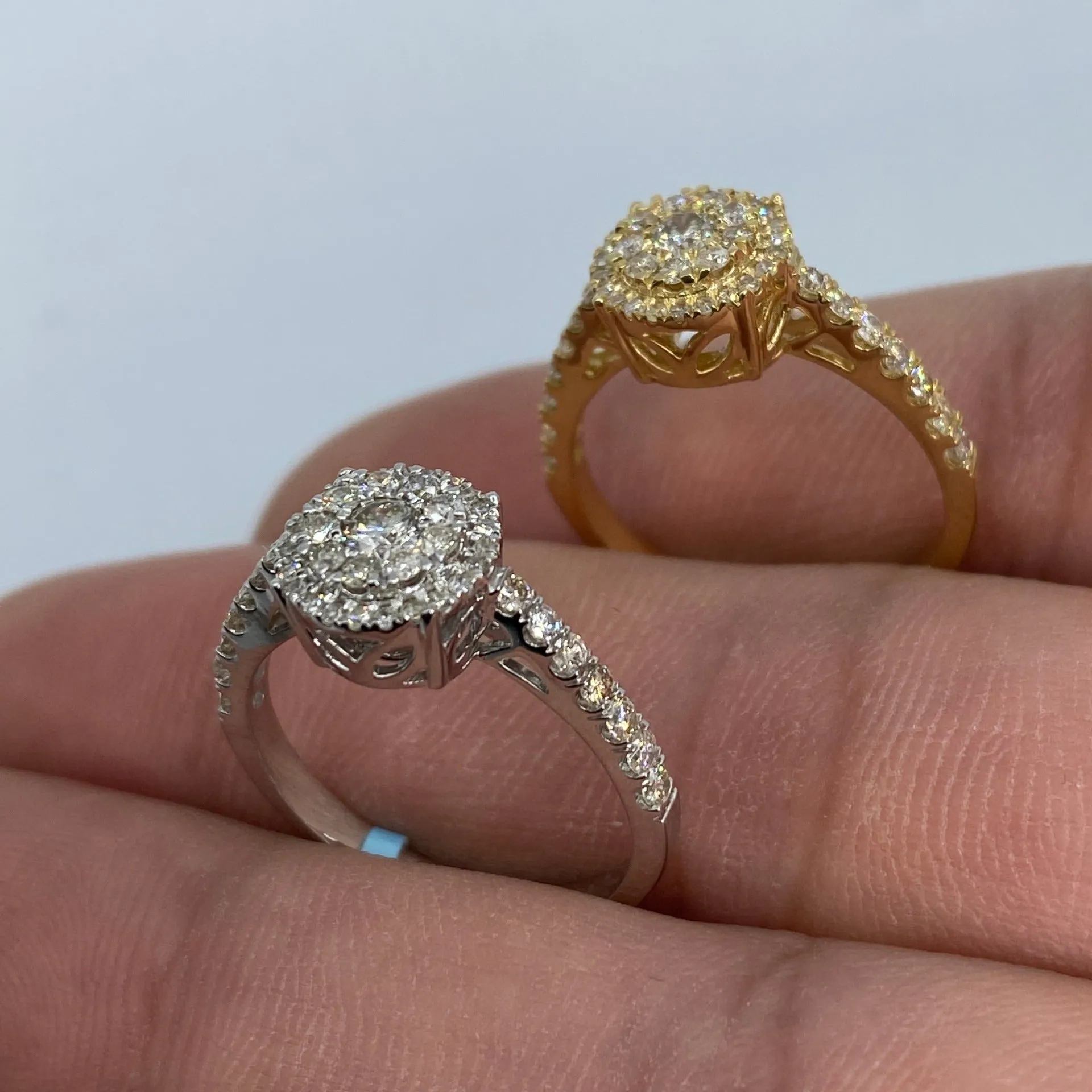 14K Circle Diamond Engagement Ring