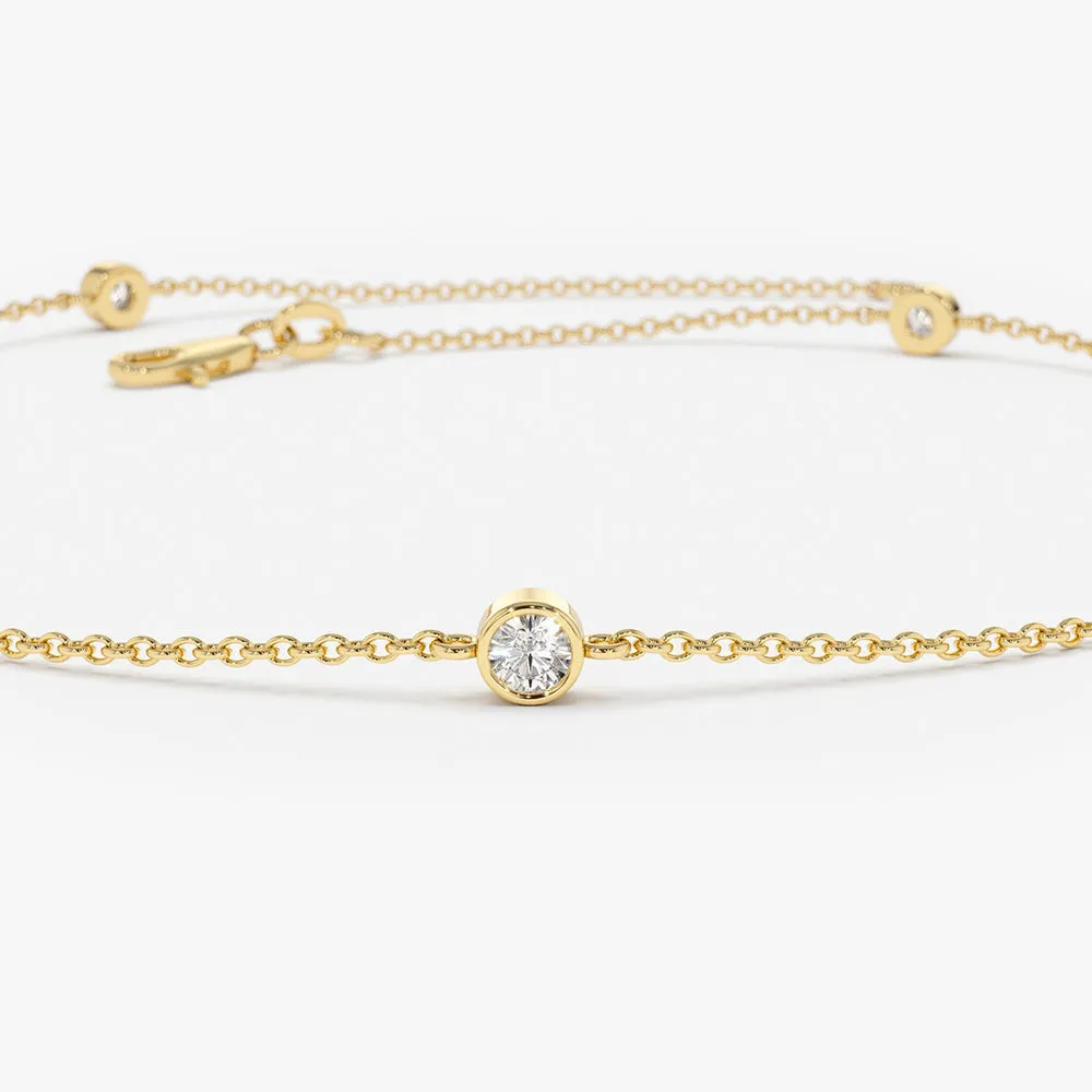 14k Diamond by The Yard Solitaire Bracelet