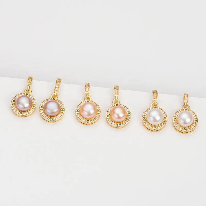 14K Gold Filled Natural Freshwater Pearl Stud Earrings
