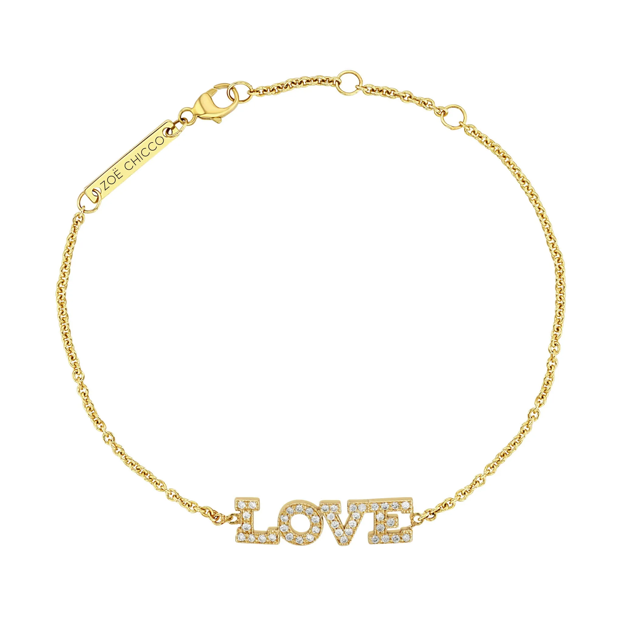 14k Pavé Diamond LOVE Bracelet - SALE