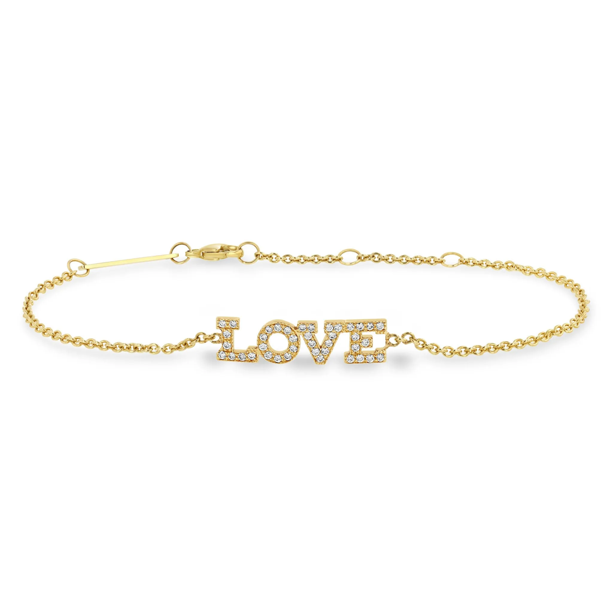 14k Pavé Diamond LOVE Bracelet - SALE