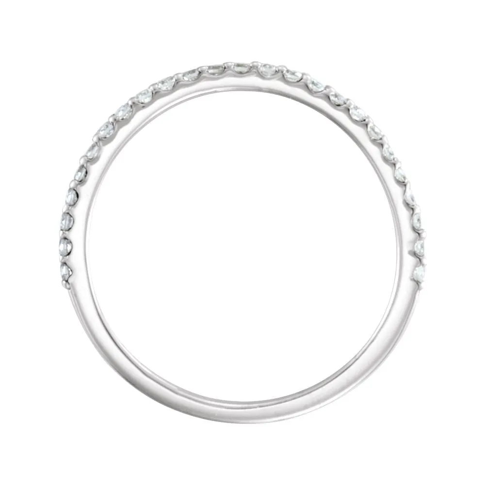 14k White Gold 1/4 CTW Diamond Band, Size 7