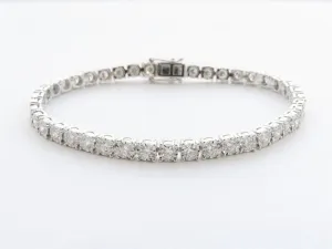 14K White Gold 3.15 Carat Diamond Tennis Bracelet