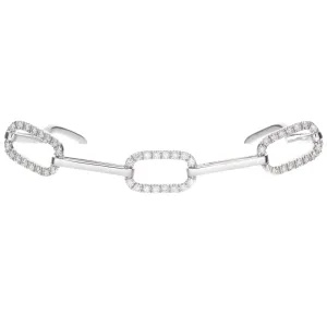 14k White Gold Diamond Link Bracelet