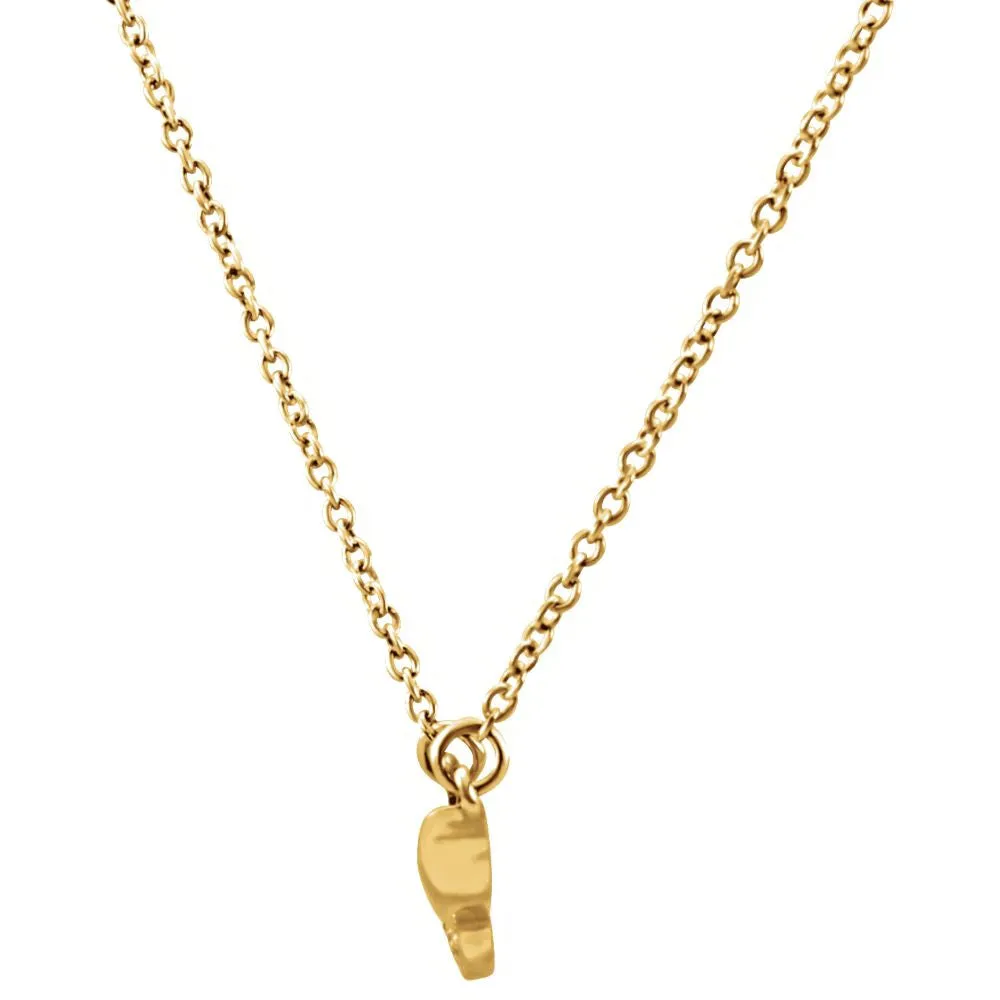 14k Yellow Gold .08 CTW Diamond Bar 17.5" Necklace