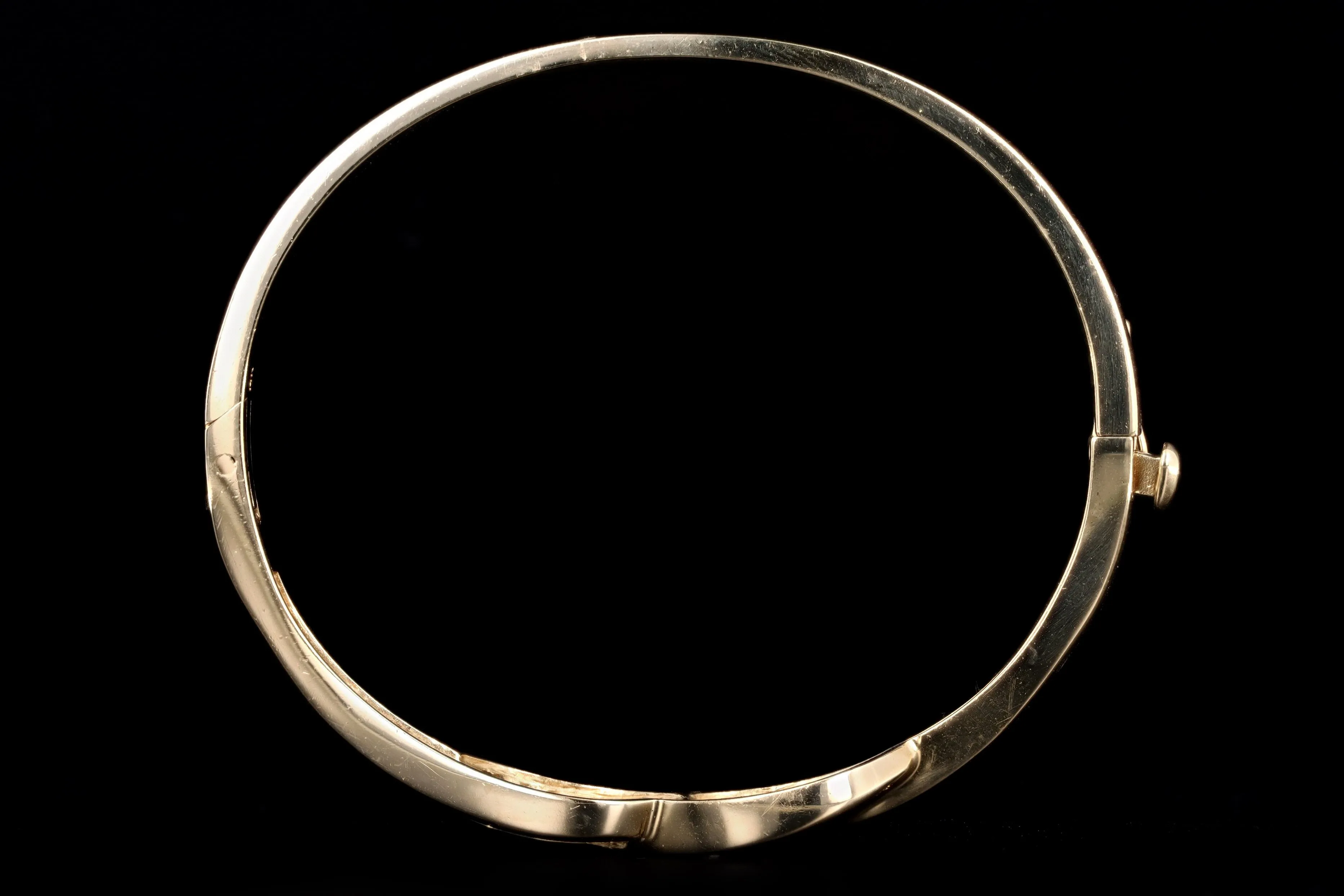 14K Yellow Gold 3 Carat Total Weight Diamond Bangle