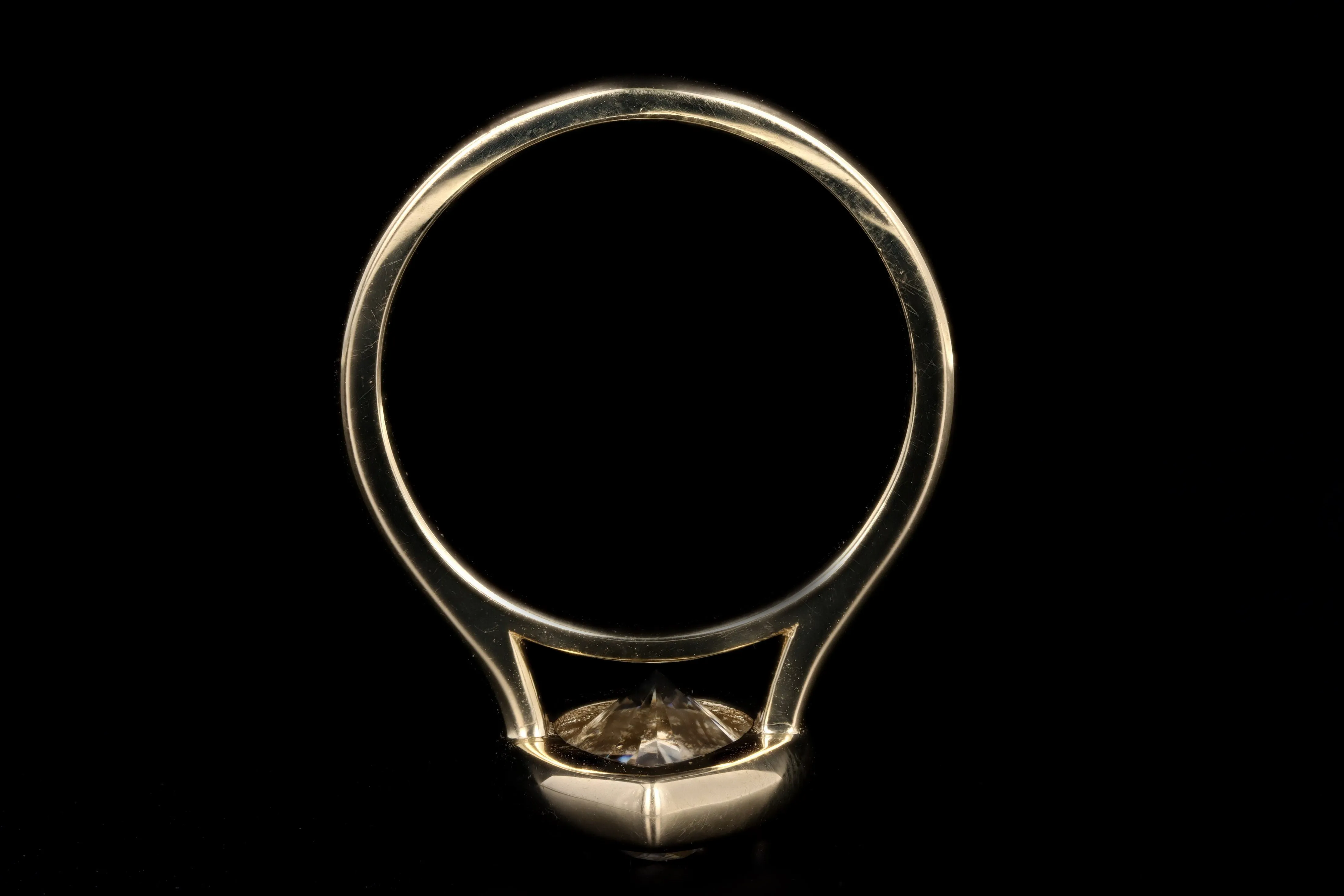 14K Yellow Gold 3.47 Carat Pear Cut Diamond Engagement Ring
