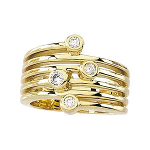 14k Yellow Gold Right Hand Ring, Size 7