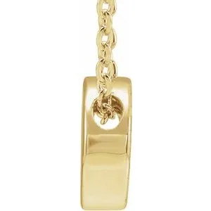 14K Yellow Initial D Slide Pendant 16-18" Necklace